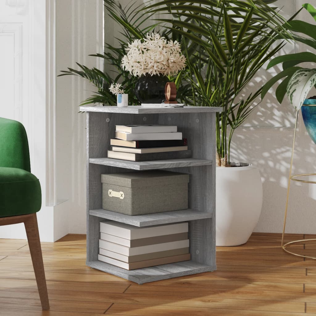 Sideskab 35x35x55 cm konstrueret træ grå sonoma-eg - number 1.