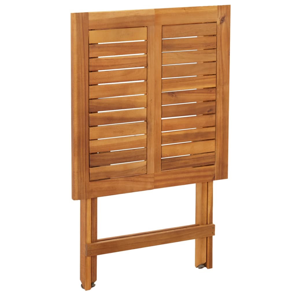 Sklopivi bistro set 3 dijela s jastucima od punog drva akacije - number 7.