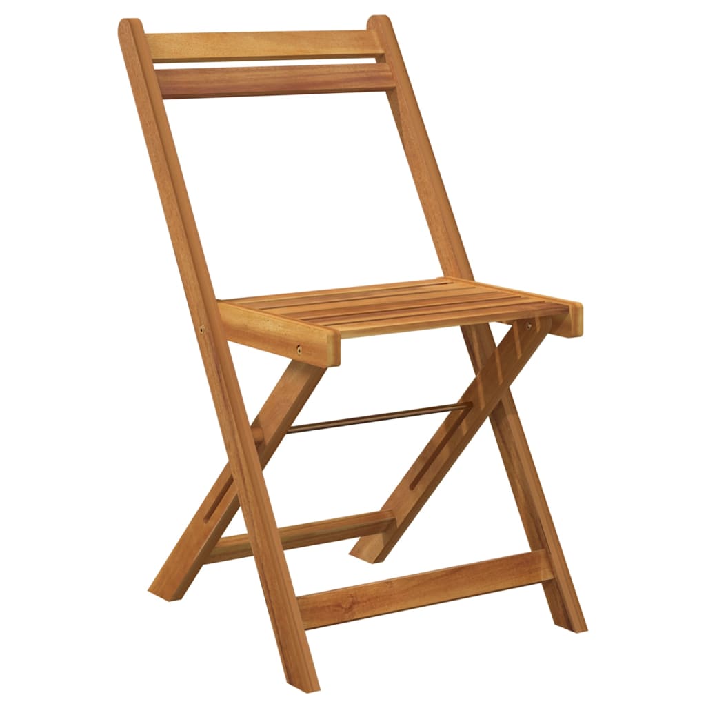 Foldbart bistrosæt 3 dele massivt akacietræ - number 4.