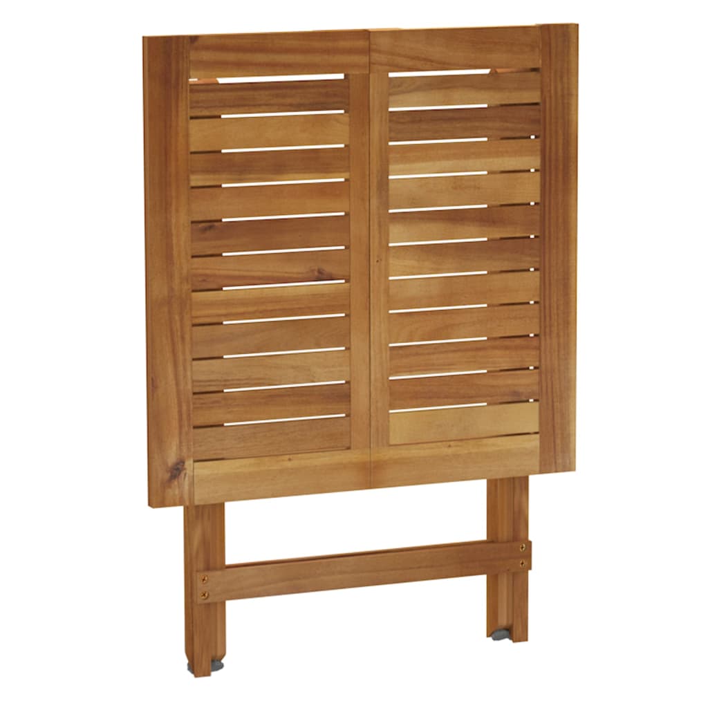 Foldbart bistrosæt 3 dele med hynder massivt akacietræ - number 7.