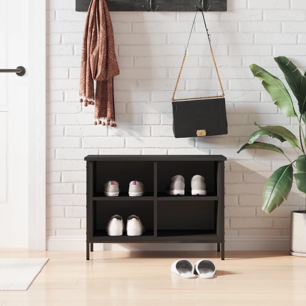 Stalak za cipele 69x35x50 cm konstruirano drvo - crno, 1,50 cm, 69 cm - number 1.