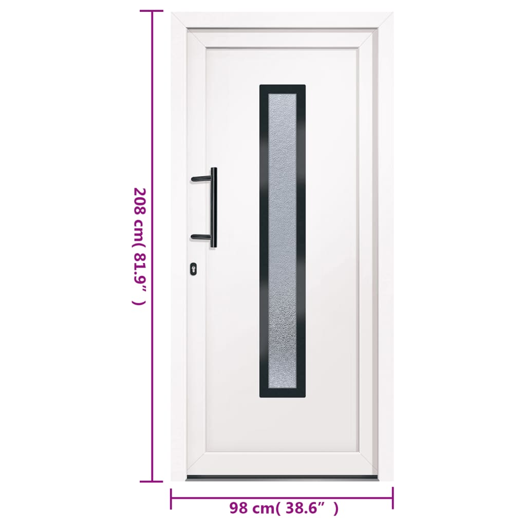 Hoveddør pvc - hvid, 98 x 208 cm, 1, venstre - number 11.