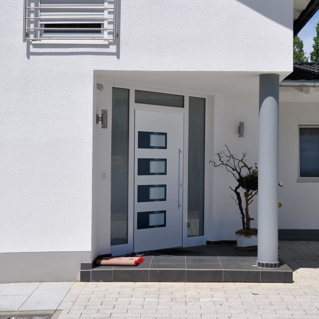 Hoveddør aluminium og pvc - hvid, 100 x 210 cm, 1, højre - number 1.