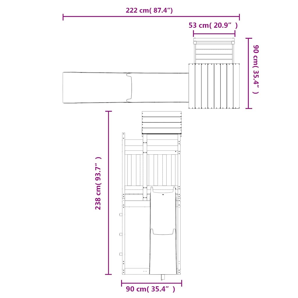 Aire de jeux extérieure en sapin de douglas massif - number 9.