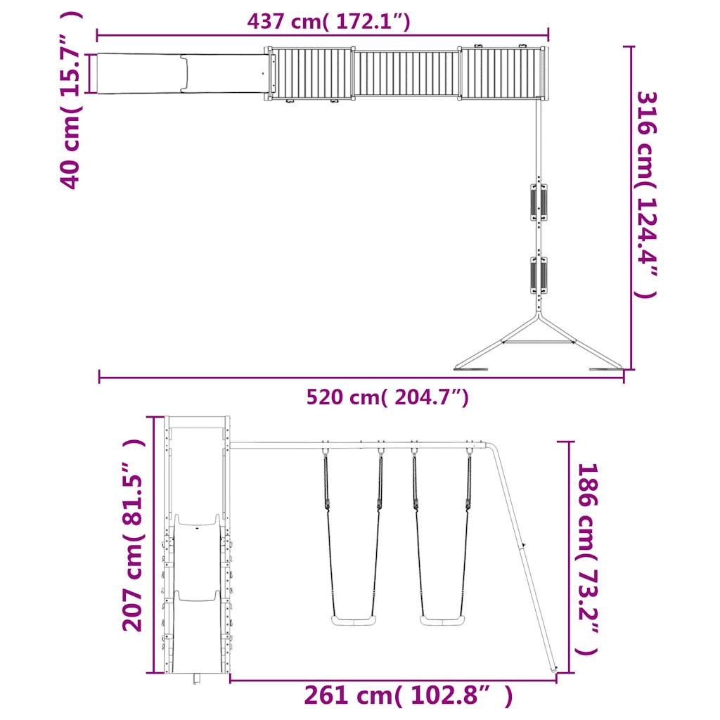 Ensemble de jeux d'extérieur en bois de pin imprégné - number 12.