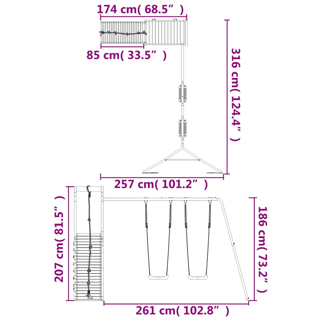 Aire de jeux extérieure en sapin de douglas massif - number 12.