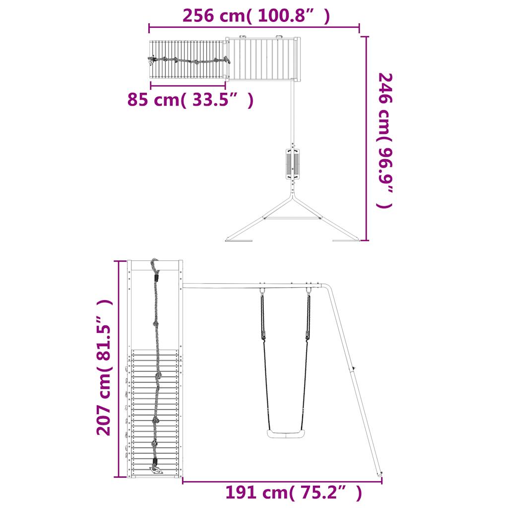 Ensemble de jeux d'extérieur en bois de pin imprégné - number 12.