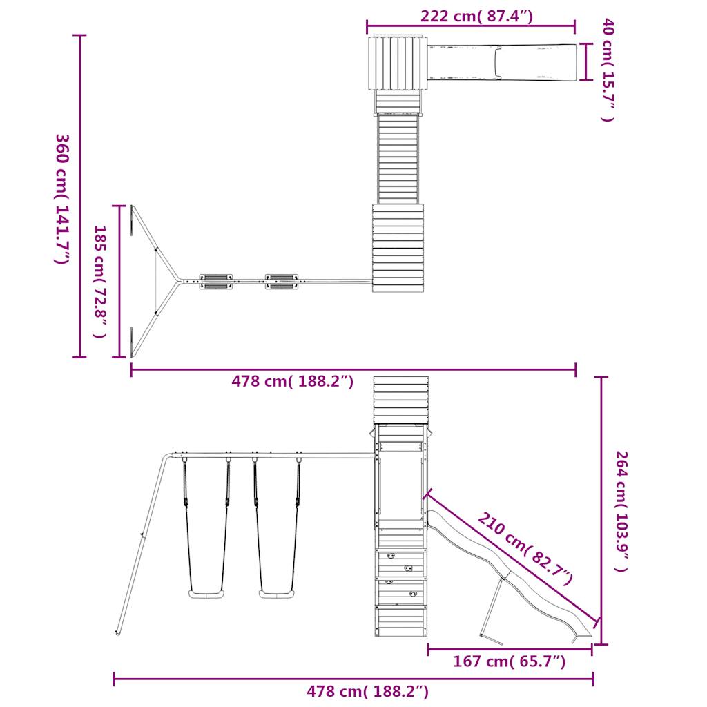 Aire de jeux extérieure en sapin de douglas massif - number 12.