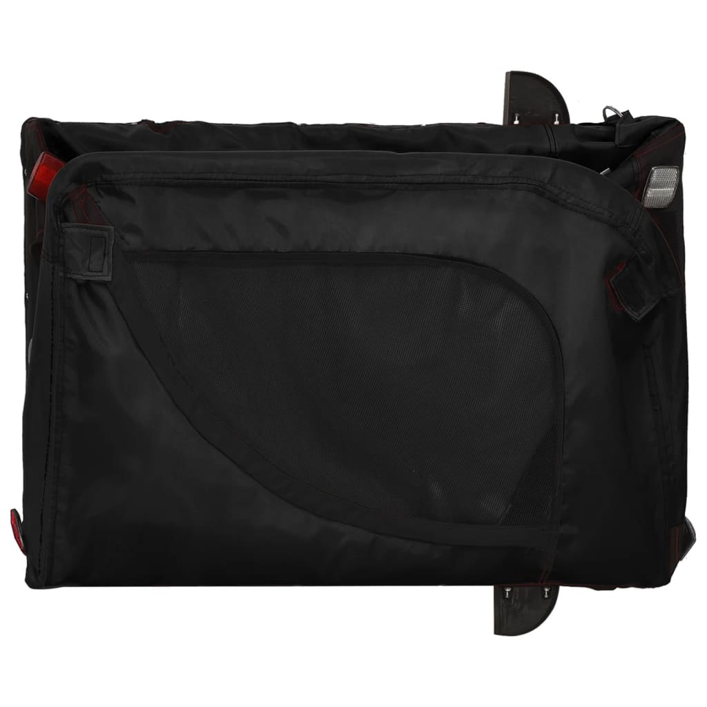 Remorque de vélo pour animaux de compagnie tissu oxford et fer noir - vert et noir, 125 x 63 x 66 cm - number 8.