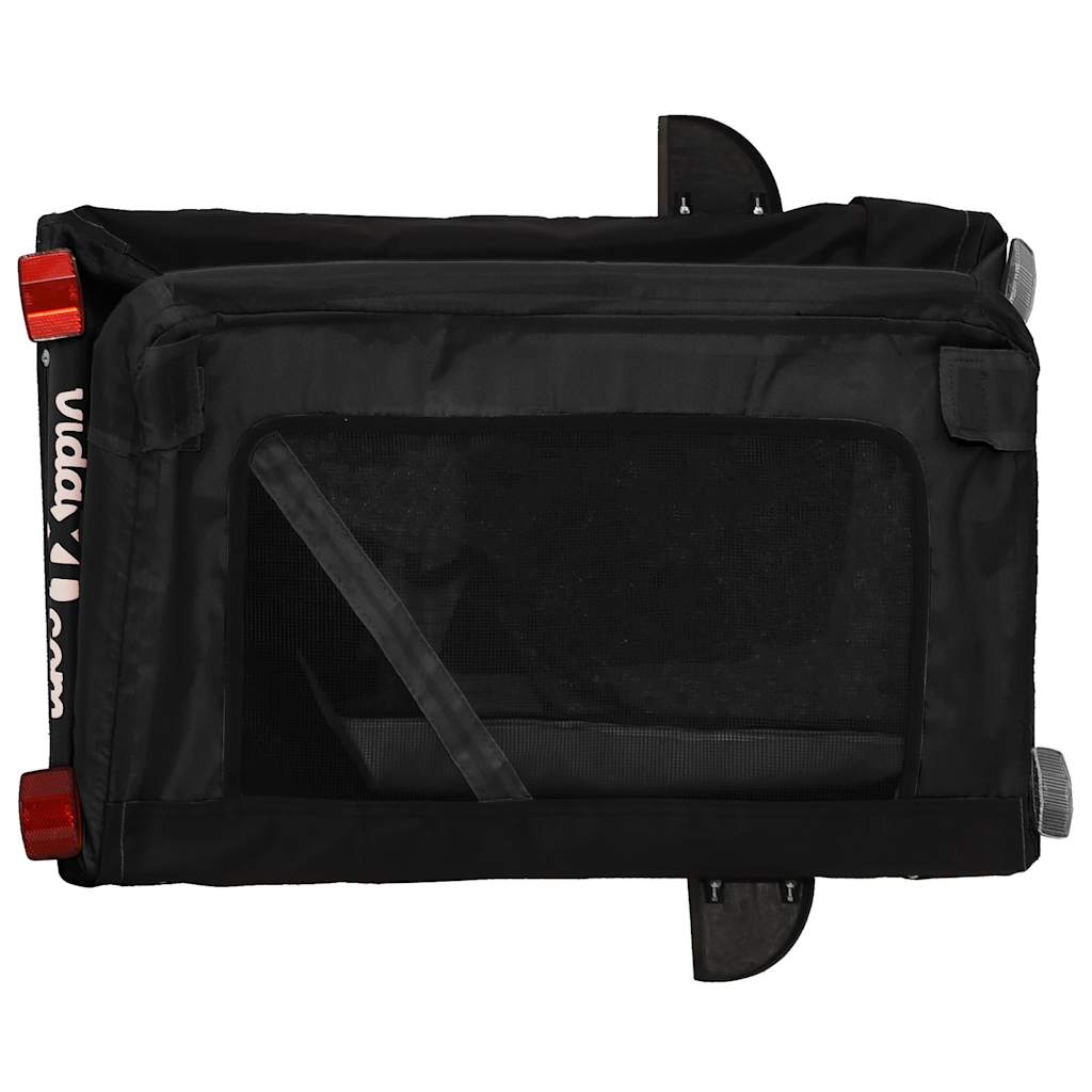 Remorque vélo pour animaux de compagnie en tissu oxford et fer - noir, 63 x 123 x 66 cm - number 10.