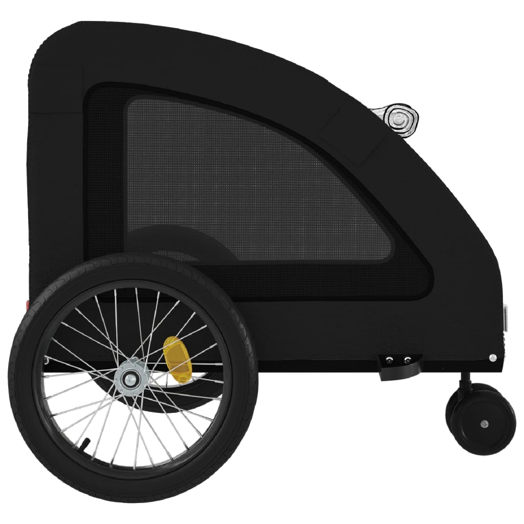 Trailer à vélo pour animaux de compagnie tissu oxford et fer - noir, 68 x 137 x 72 cm - number 7.