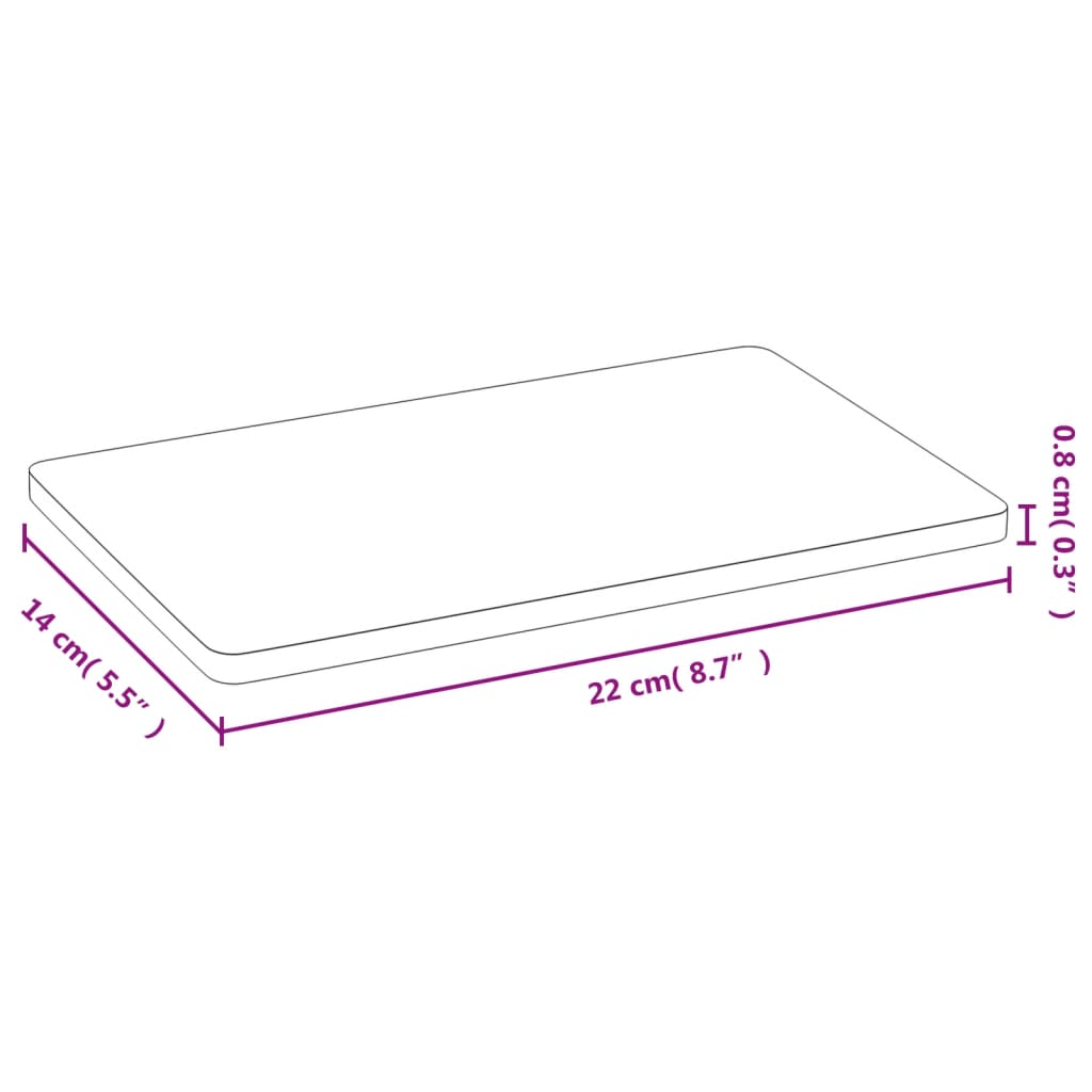 Breakfast plates 6 pcs. 22x14x0.8 cm bamboo - 22 x 14 x 0.8 cm - number 6.