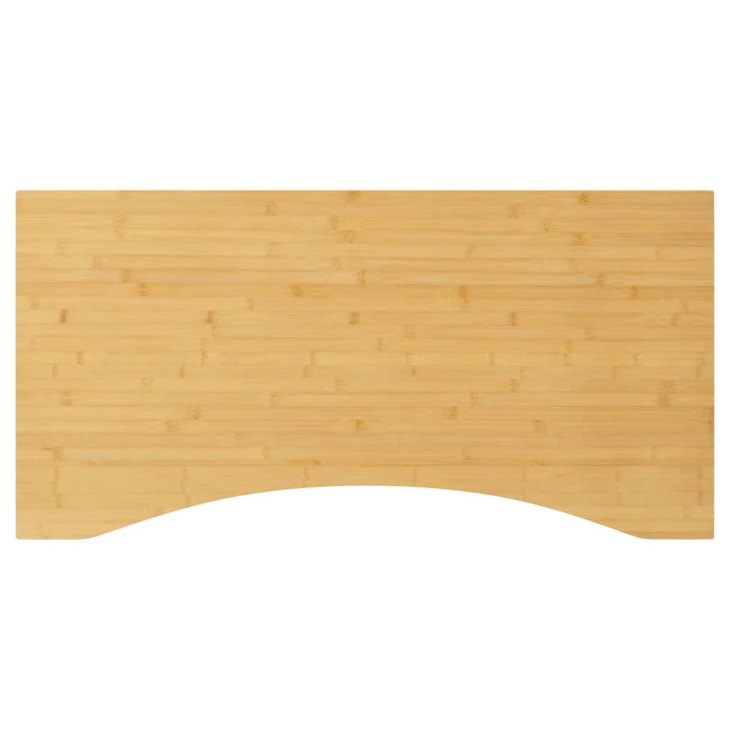 Bordplade til skrivebord bambus - 80 x 40 x 4 cm, kurvet - number 1.