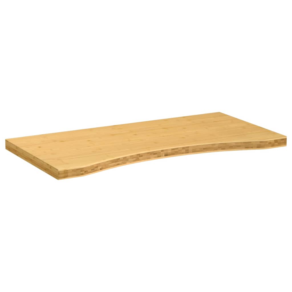 Bordplade til skrivebord bambus - 80 x 40 x 4 cm, kurvet - number 2.
