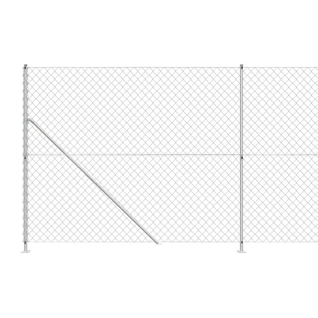 Clôture en fil de fer avec bride 1,4x10 m couleur argent - argent, 1,4 x 10 m, 1 - number 5.