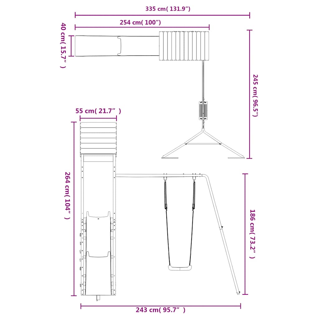 Aire de jeux extérieure en sapin de douglas massif - number 12.