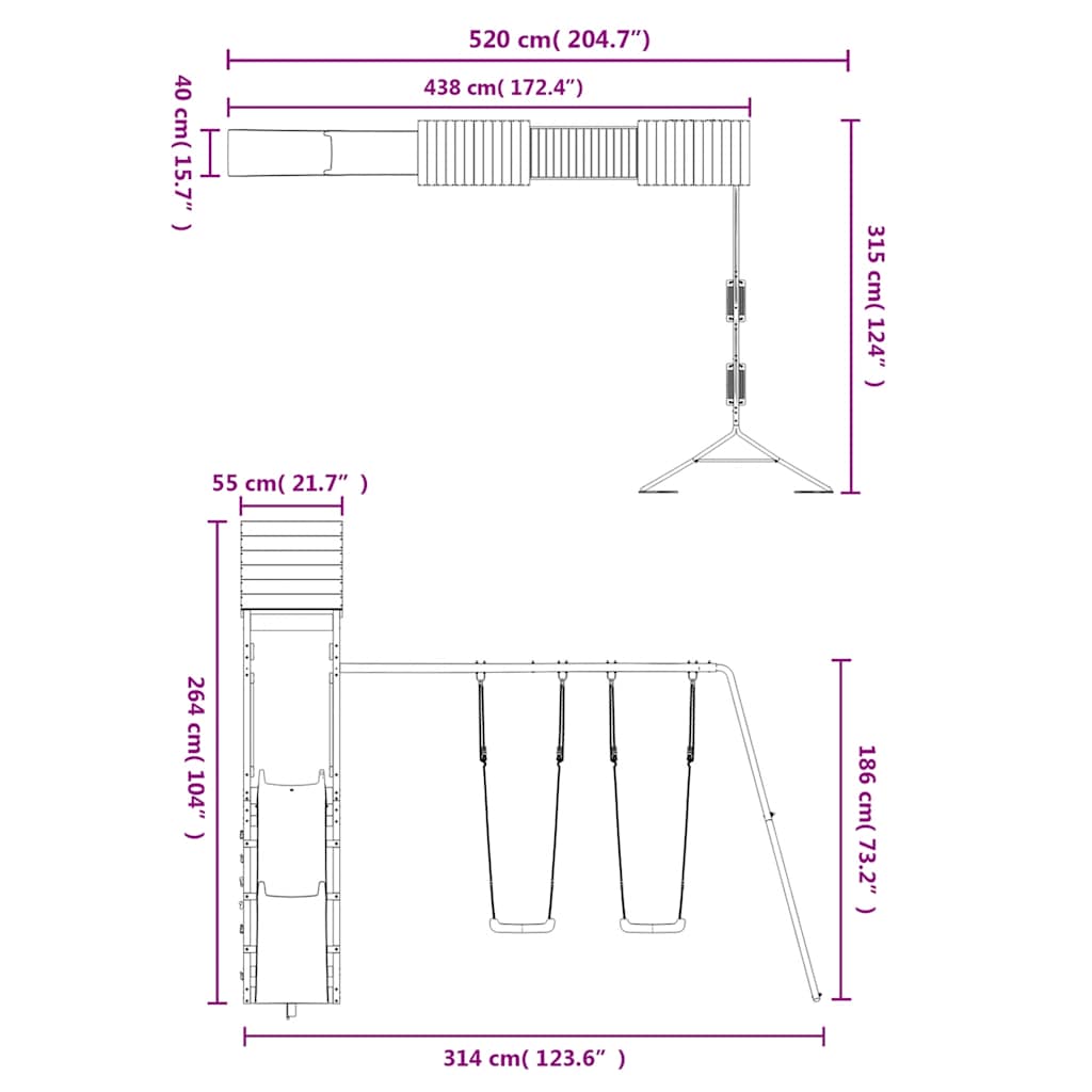 Aire de jeux extérieure en sapin de douglas massif - number 12.