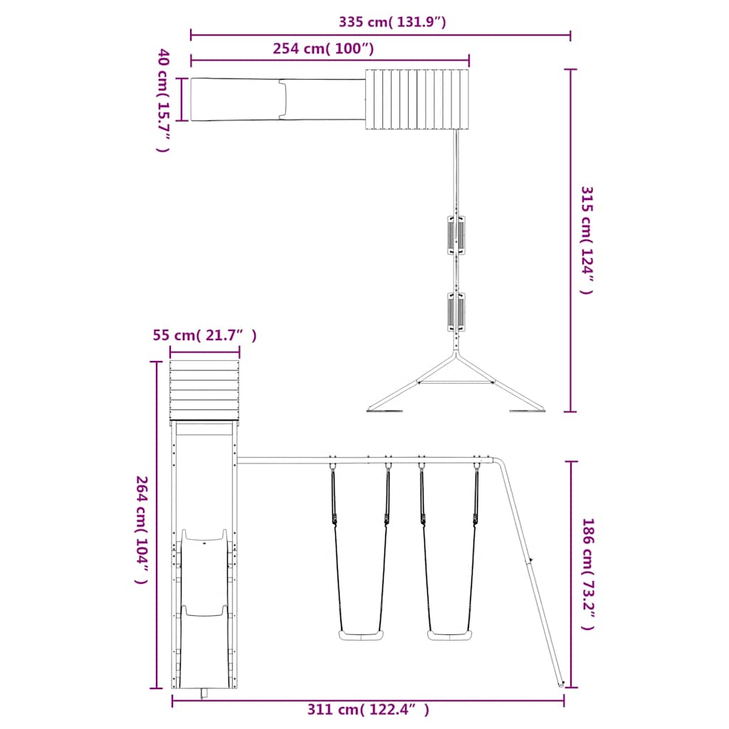 Aire de jeux extérieure en sapin de douglas massif - number 11.