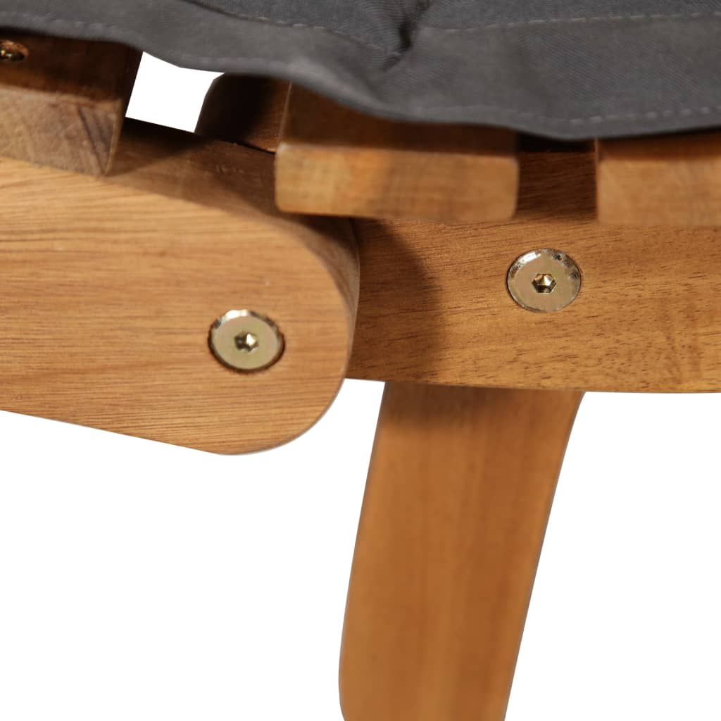 Ležaljke s jastucima kom. puno bagremovo drvo - tamno sivo, 2 - number 8.