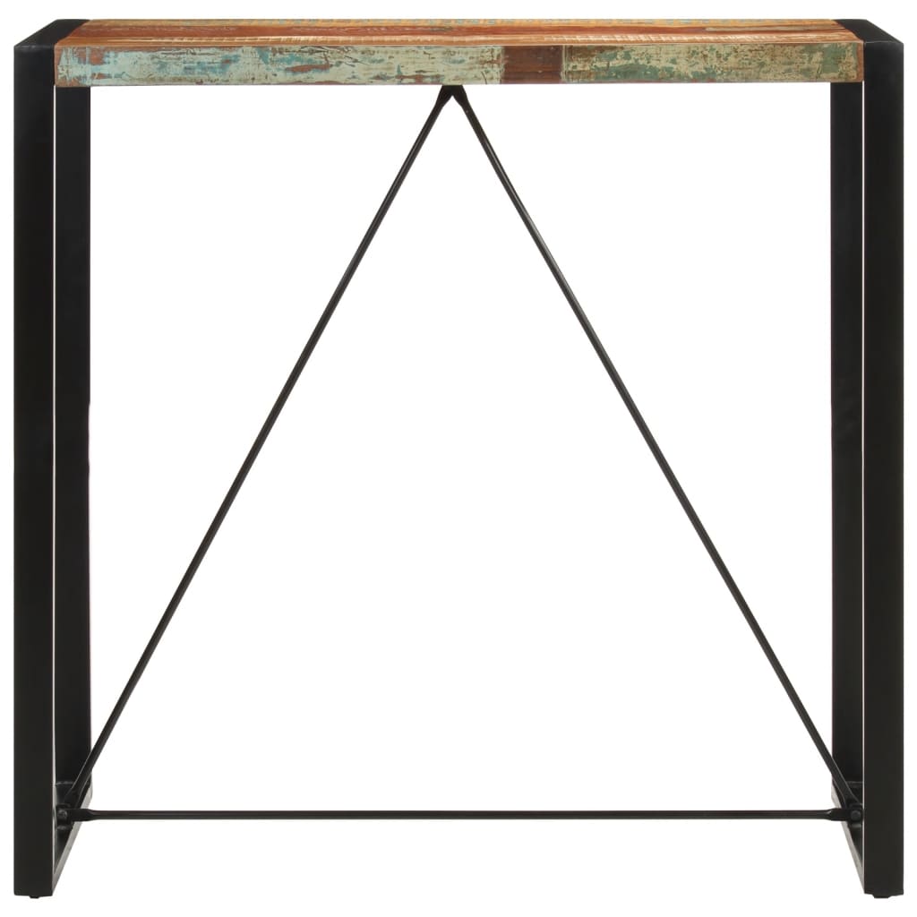Barbord 110x55x110 cm massivt genbrugstræ - number 2.