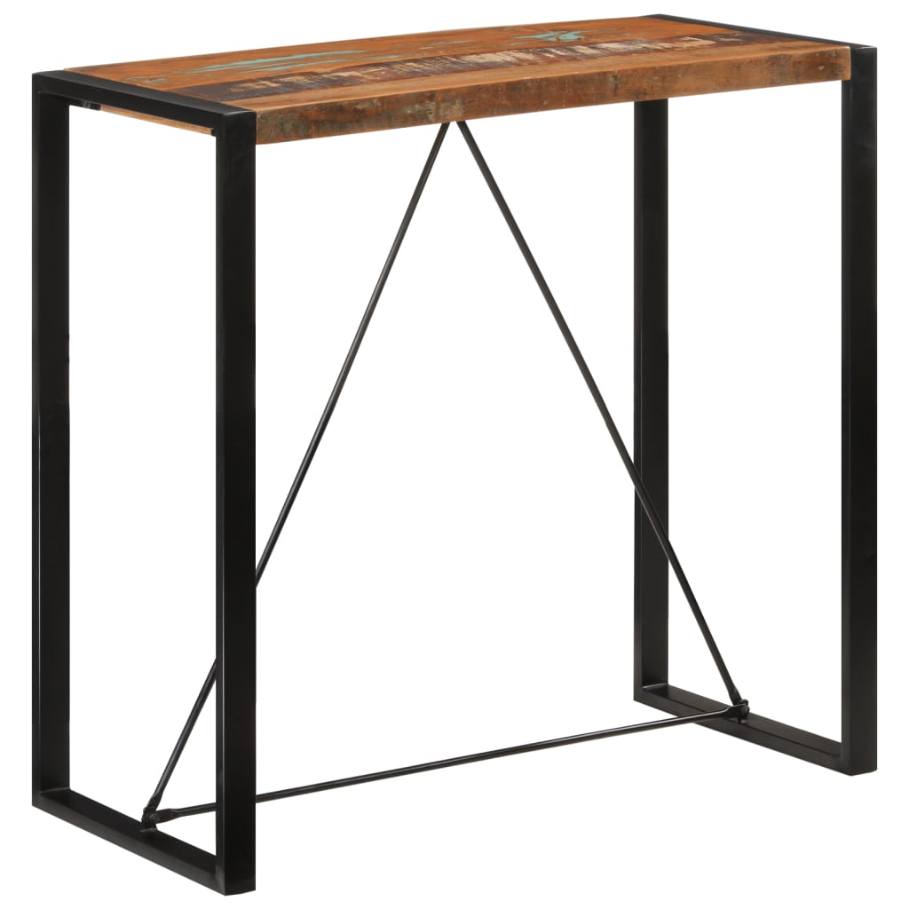 Barbord 110x55x110 cm massivt genbrugstræ - number 10.