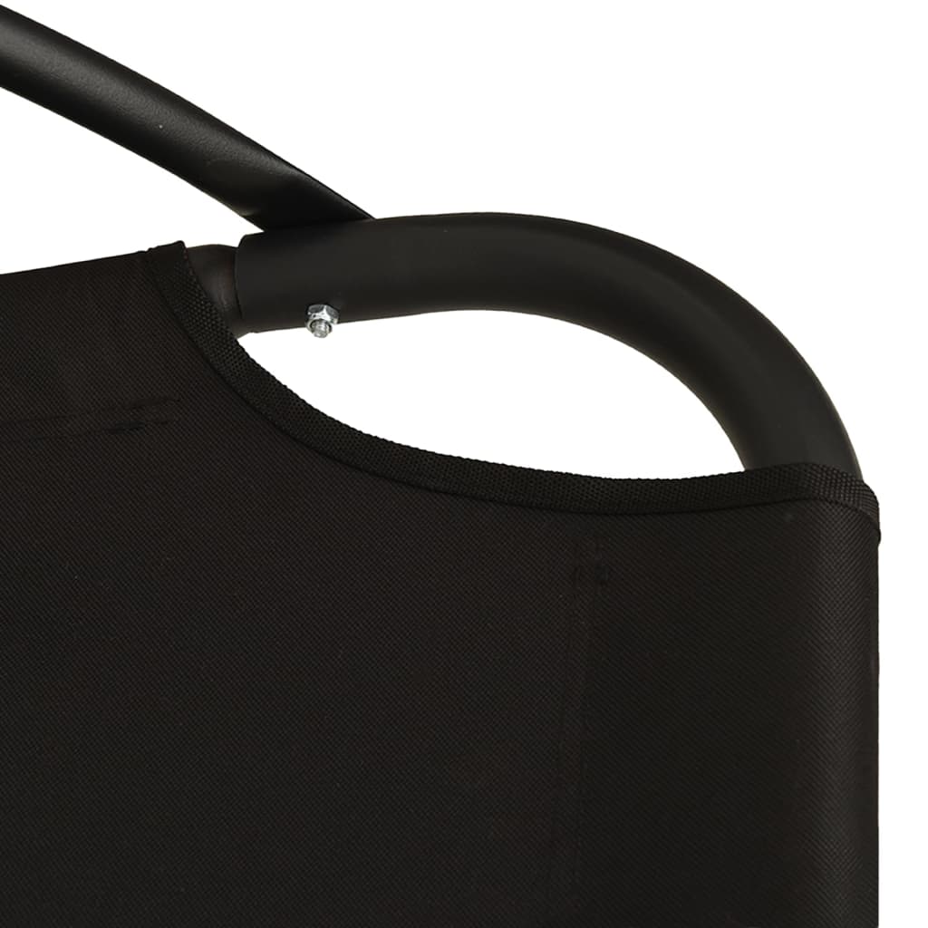 Viseća stolica za vrt s jastukom oxford tkanina i čelik - crna, 1 - number 7.