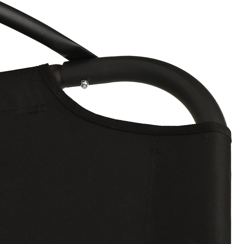 Hængestol til haven med hynde oxfordstof og stål cremefarvet - number 7.