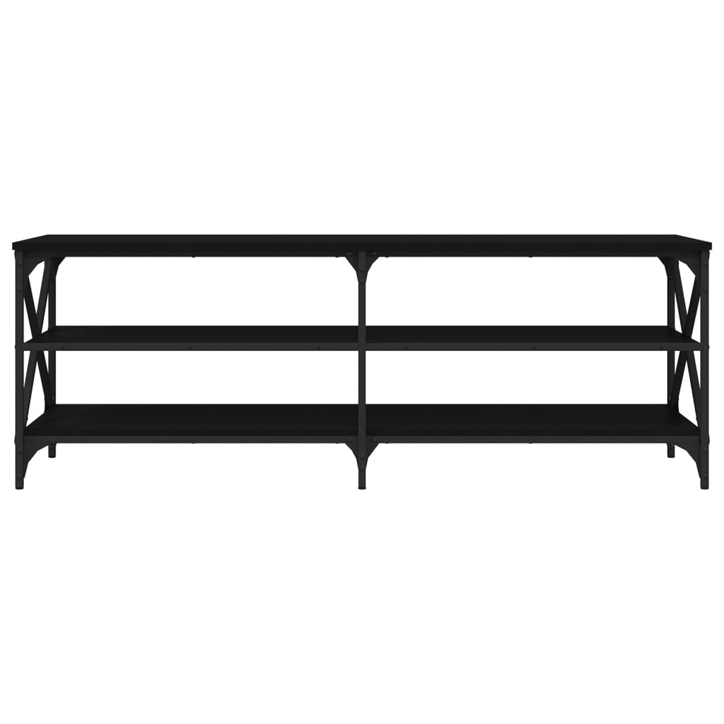 Stolik pod tv 140x40x50 cm drewno klejone - czarny, 1 - number 5.