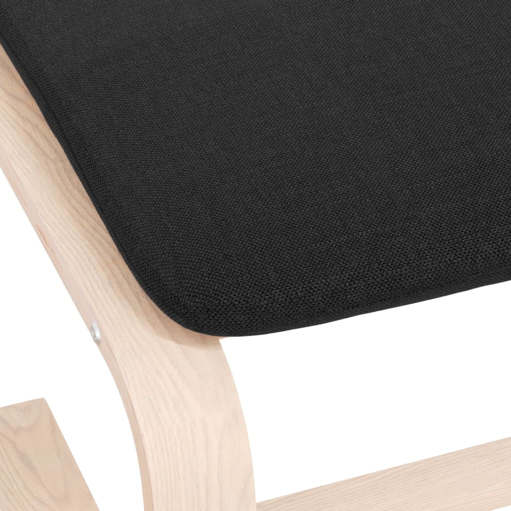 Fodskammel 51x41x40 cm stof sort - number 7.