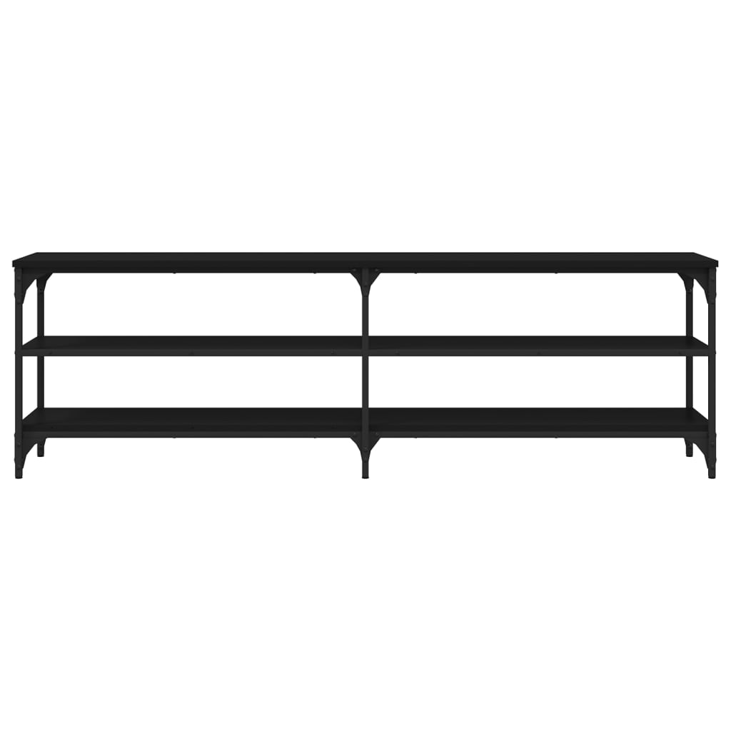 Stolik pod tv 160x30x50 cm drewno klejone - czarny, 1 - number 5.