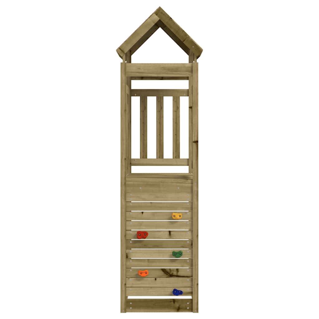 Tour de jeu avec mur d'escalade 53x110,5x214 cm bois de pin imprégné - number 3.