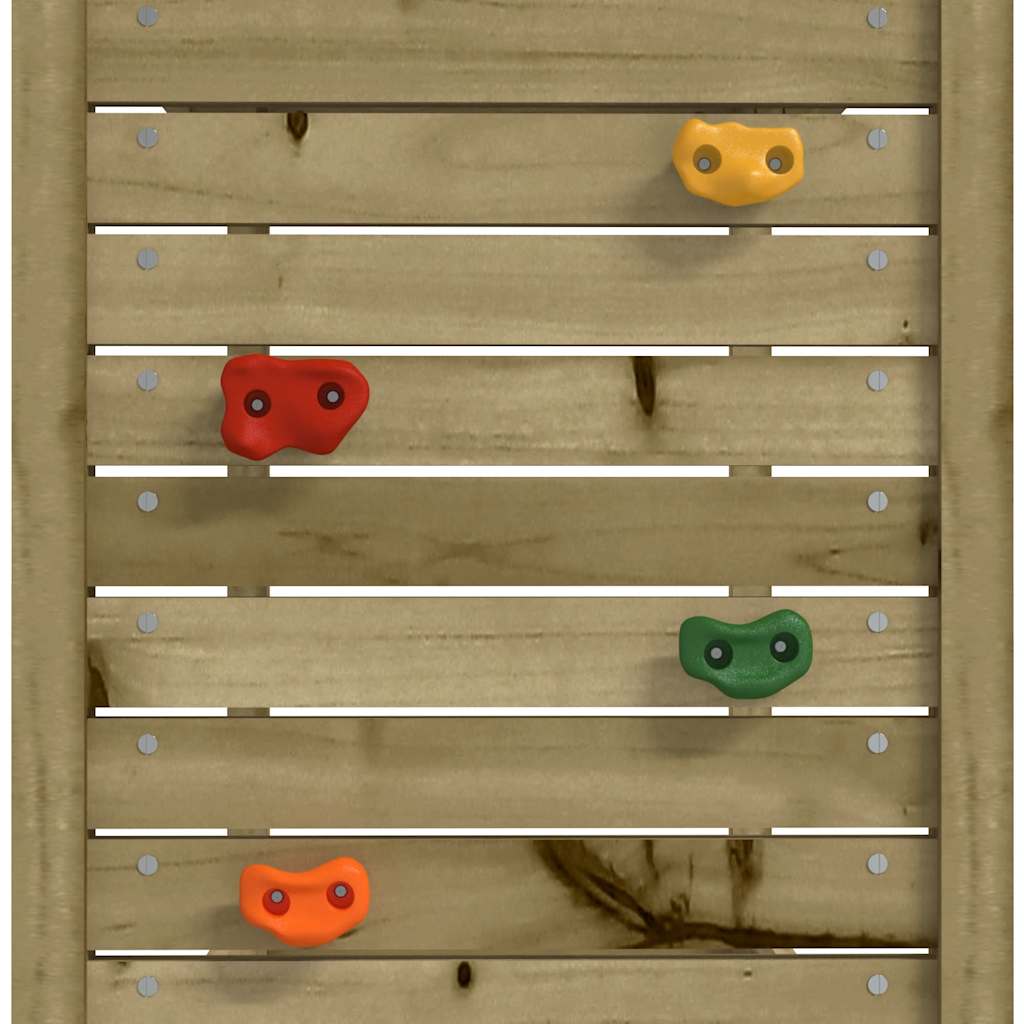 Tour de jeu avec mur d'escalade 53x110,5x214 cm bois de pin imprégné - number 6.