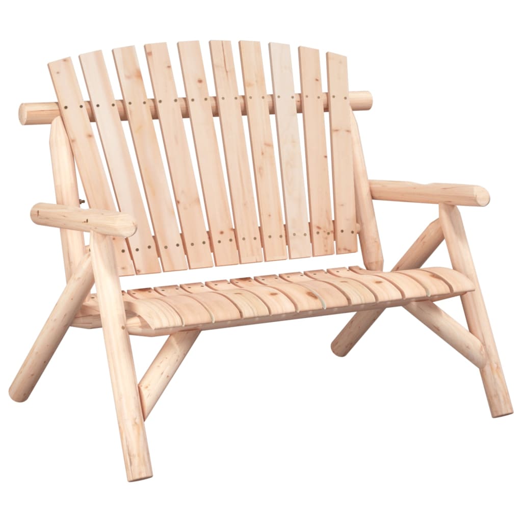 2-personers havebænk 119x85x98 cm massivt grantræ - number 2.