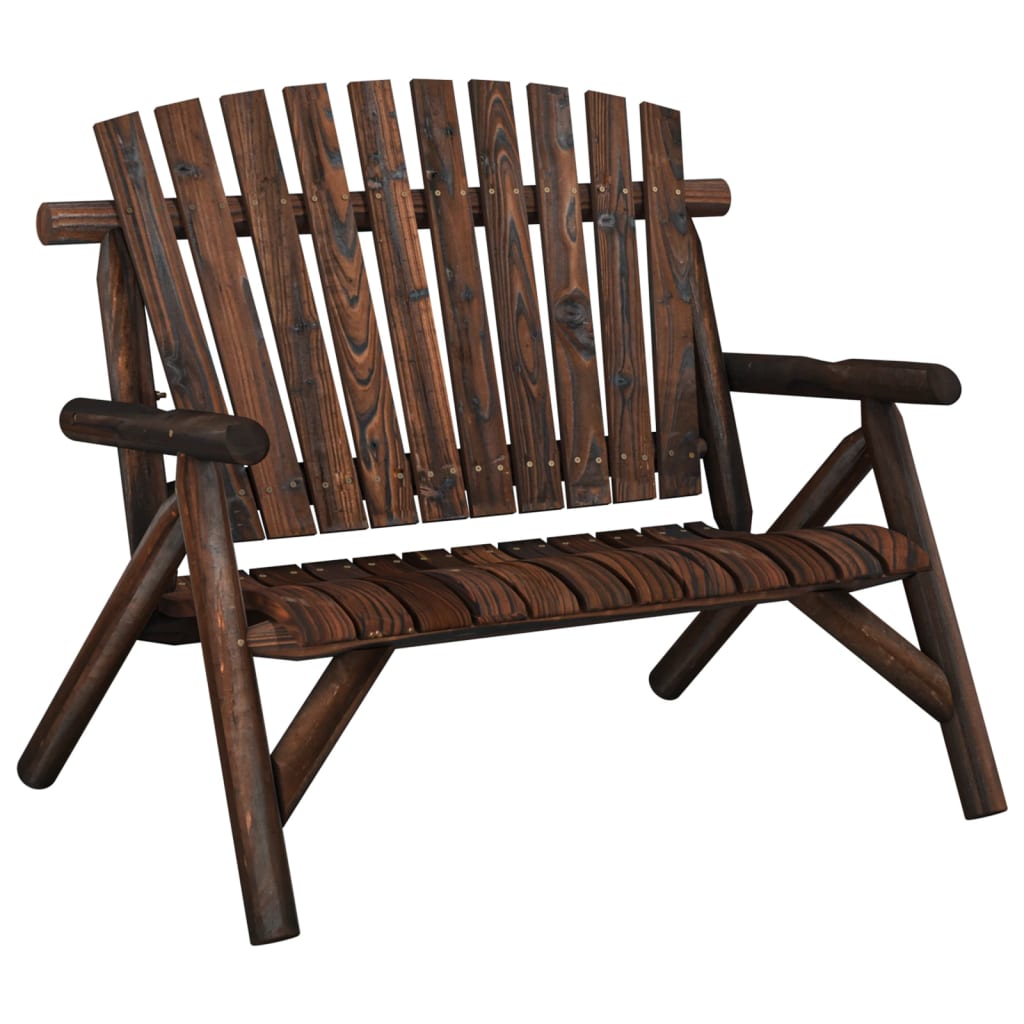 2-personers havebænk 119x85x98 cm massivt grantræ - number 2.
