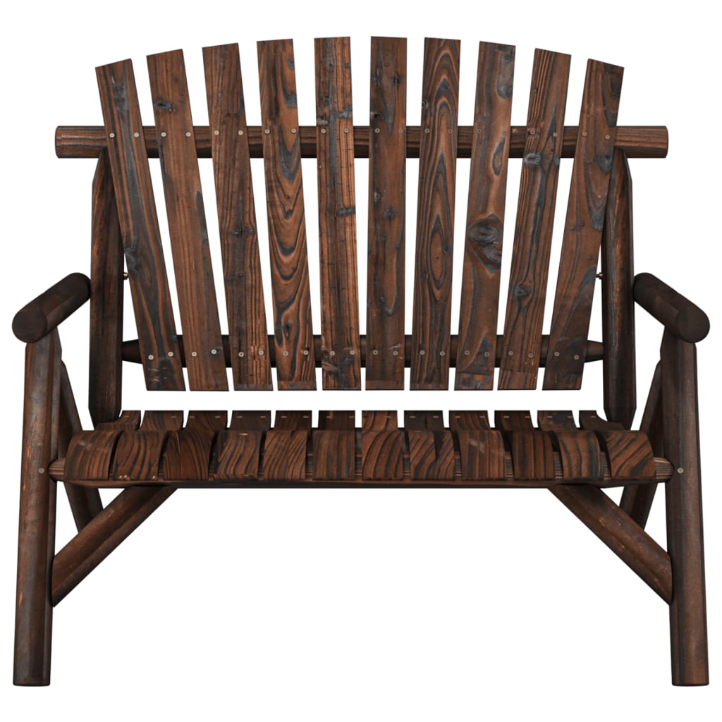2-personers havebænk 119x85x98 cm massivt grantræ - number 3.