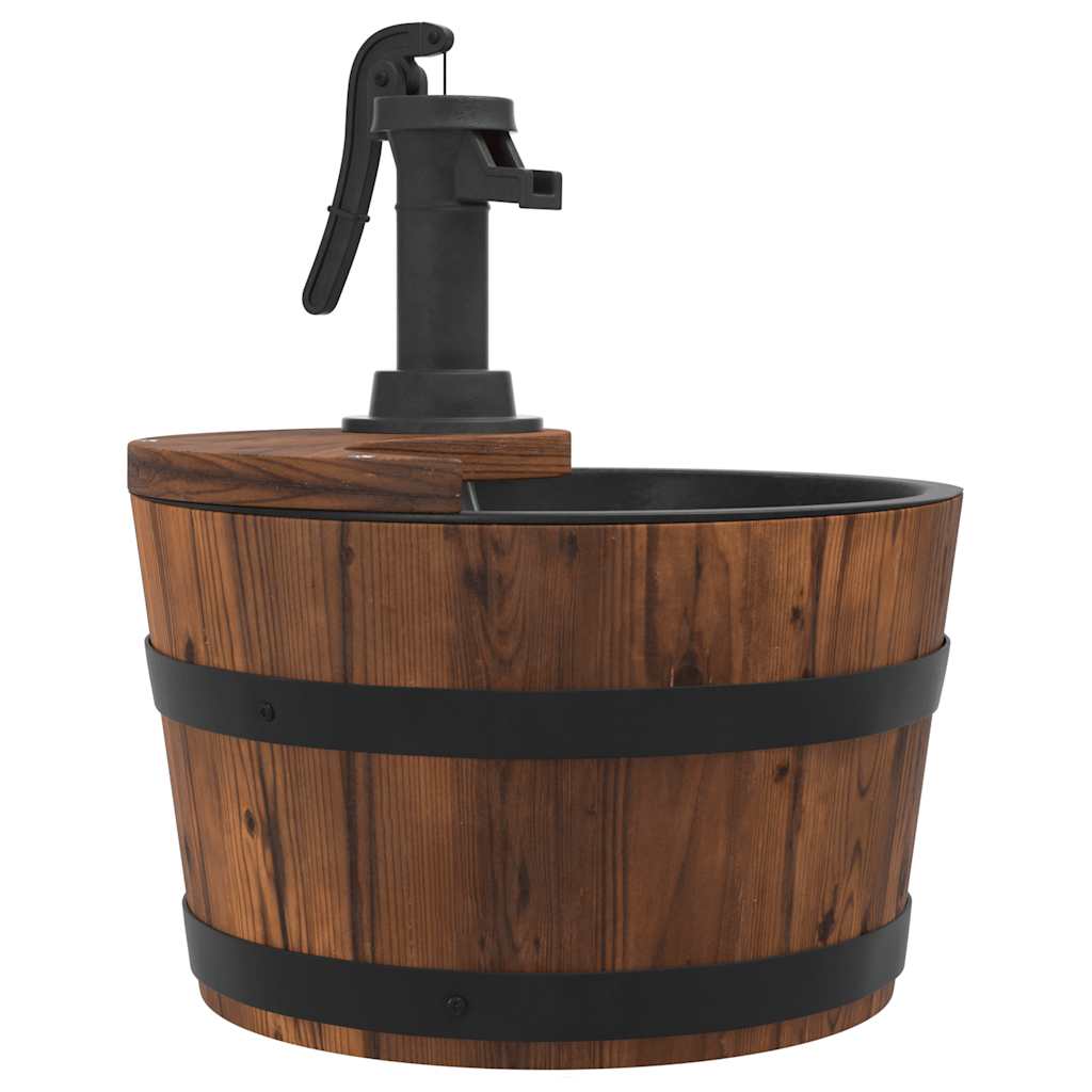 Fontæne med pumpe 28x28x34,5 cm massivt fyrretræ - number 5.