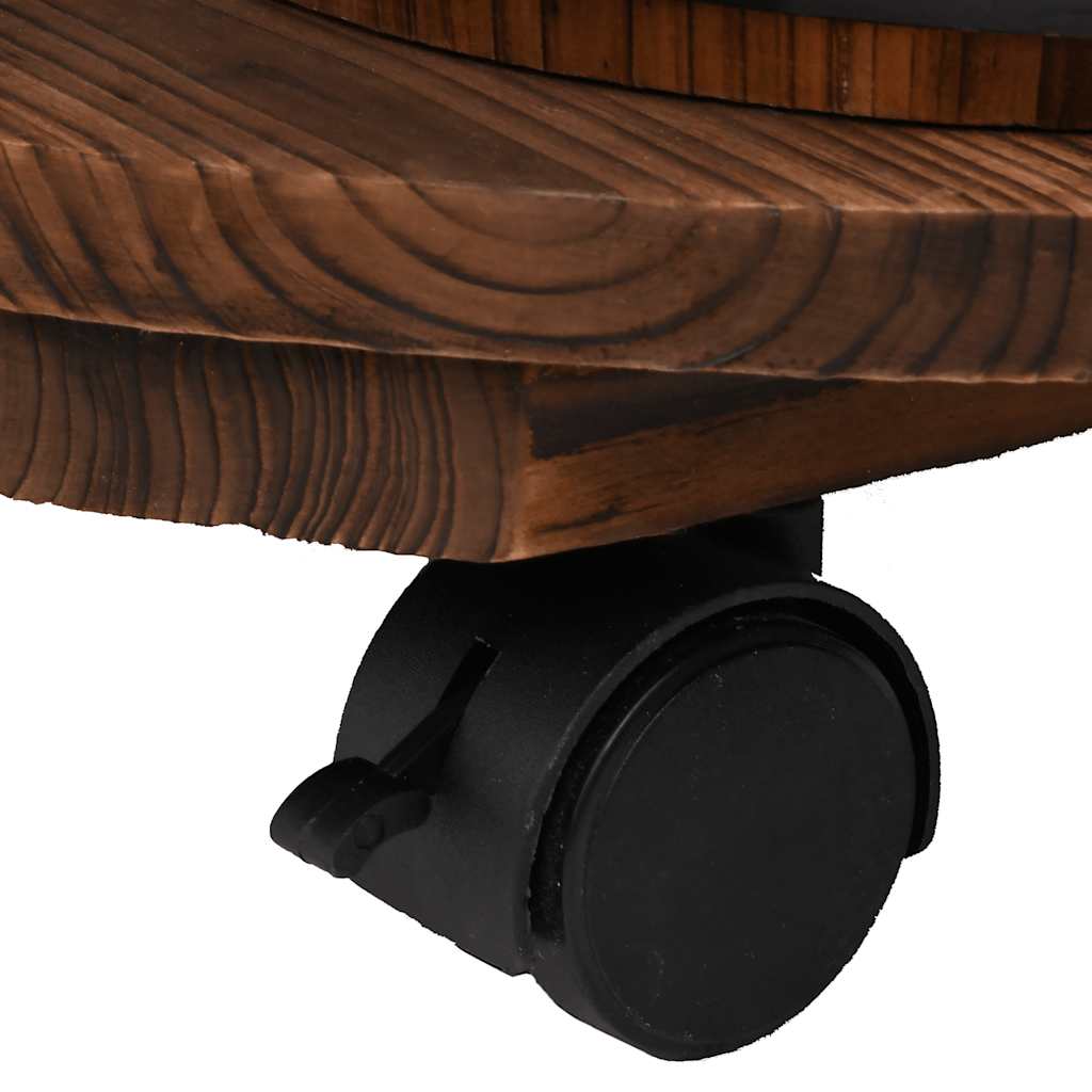 Fontæne med pumpe og hjul 55x55x80 cm massivt fyrretræ - number 7.