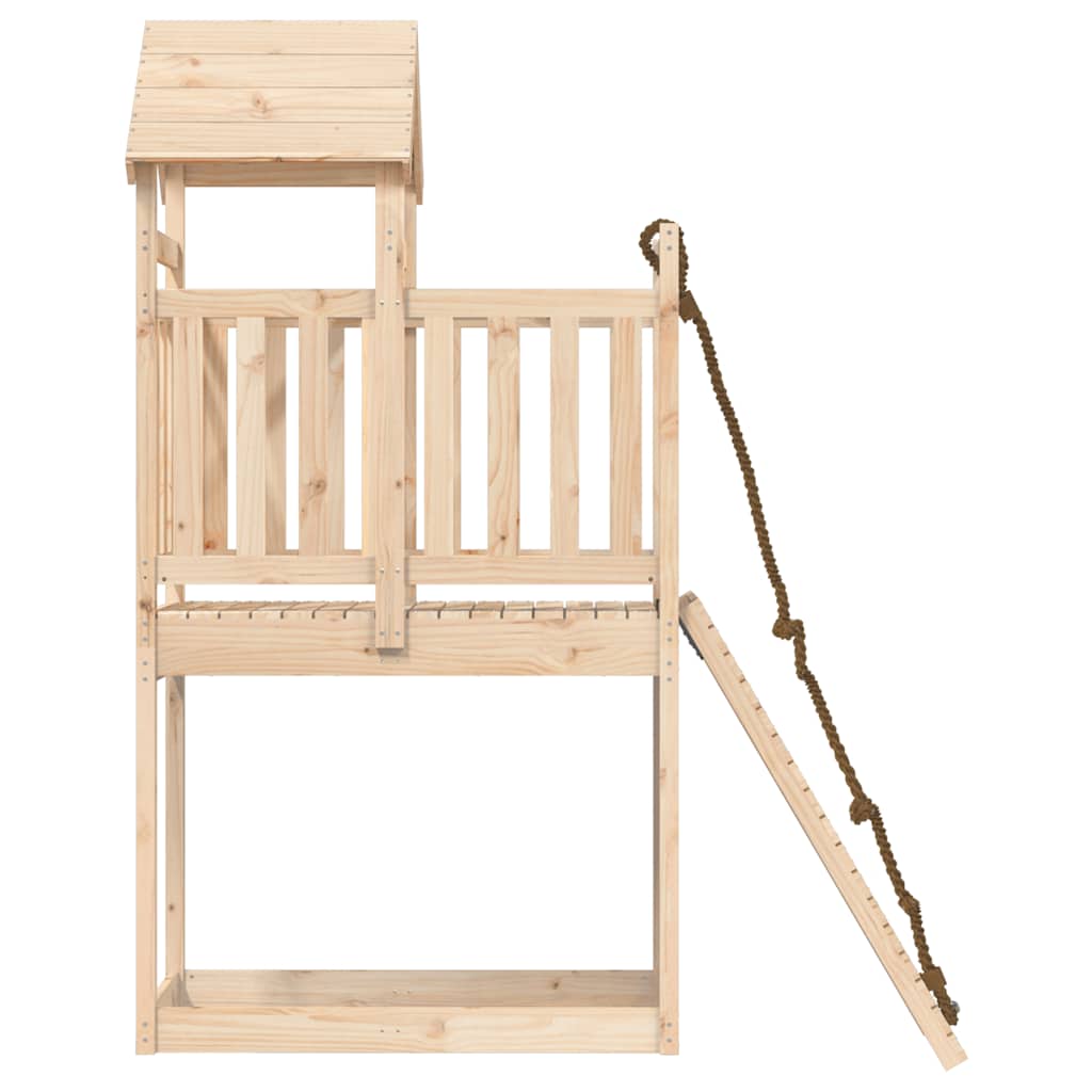 Maisonnette de jeux avec mur d'escalade en pin massif - number 6.