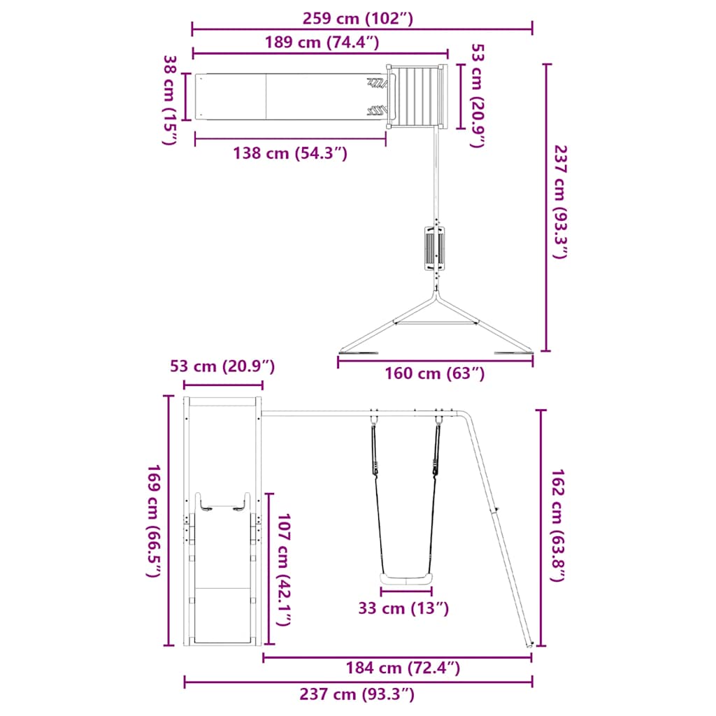 Aire de jeux extérieure en sapin de douglas massif - number 11.