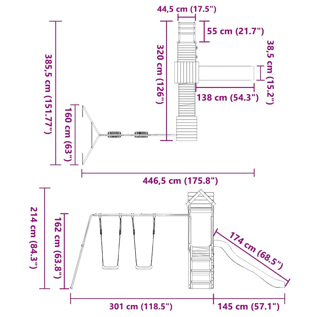 Aire de jeux extérieure en sapin de douglas massif - number 12.