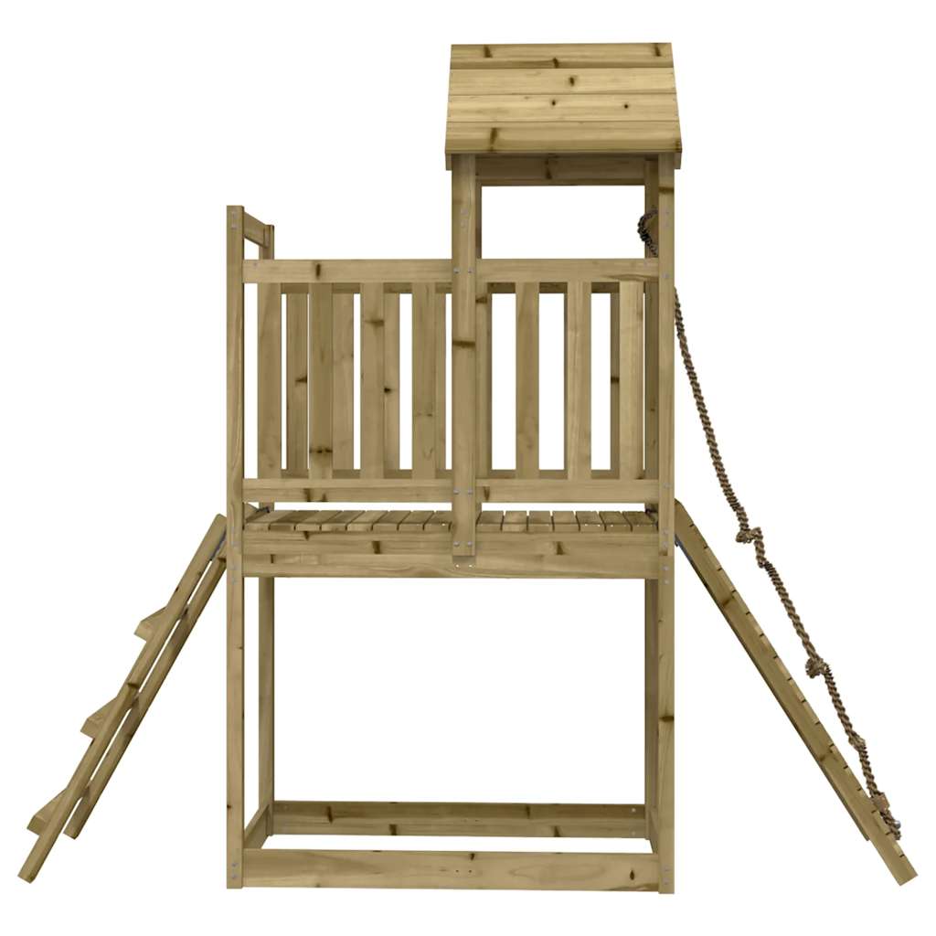 Maisonnette avec mur d'escalade en bois de pin imprégné - number 5.