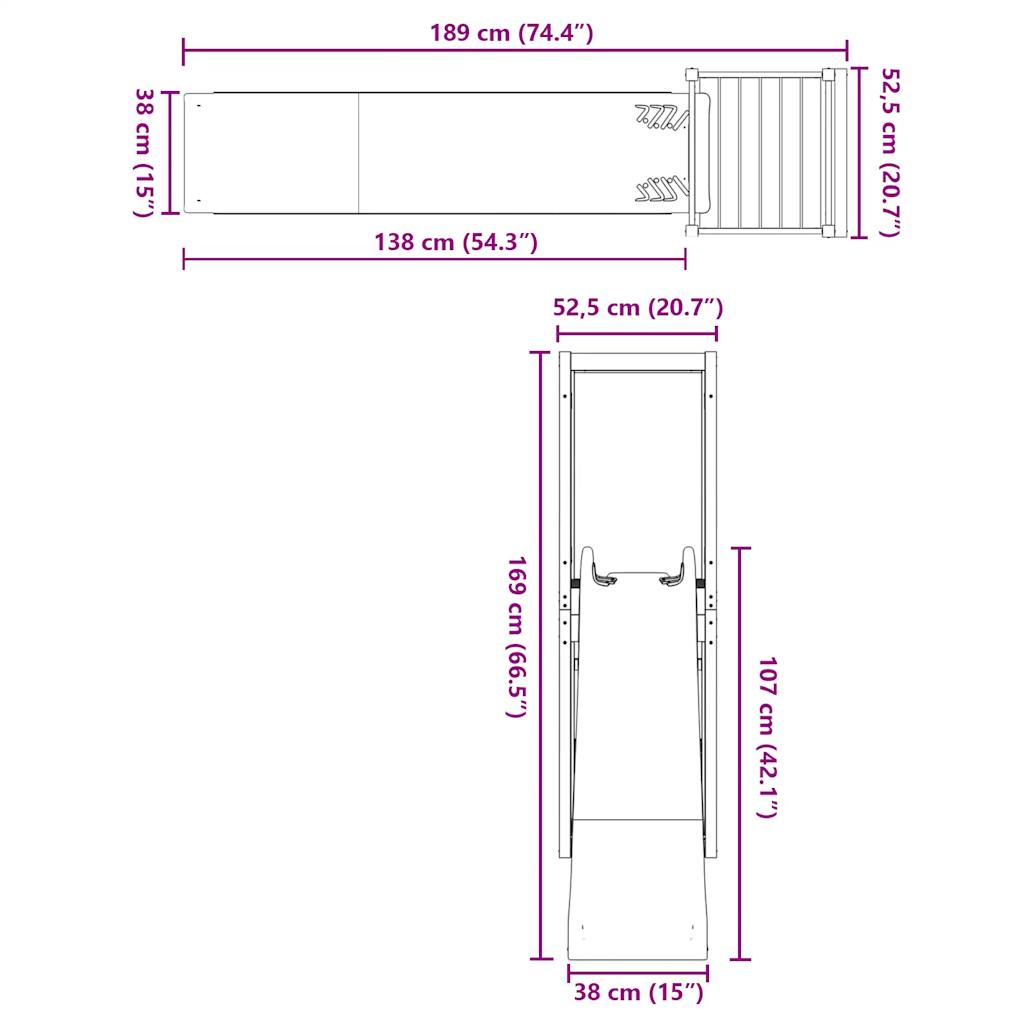 Portique de jeux extérieur en pin massif - number 9.