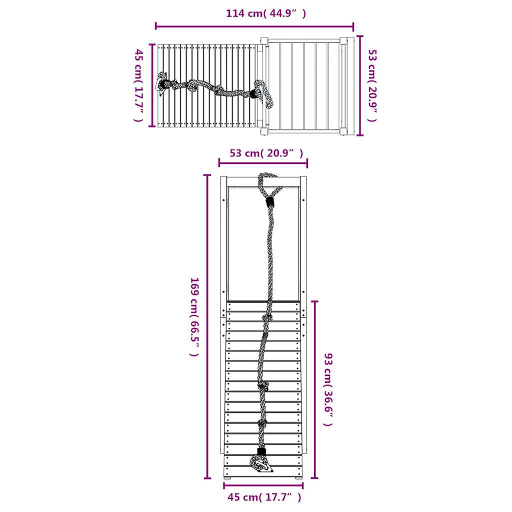 Maisonnette de jeux avec mur d'escalade en pin massif - number 9.