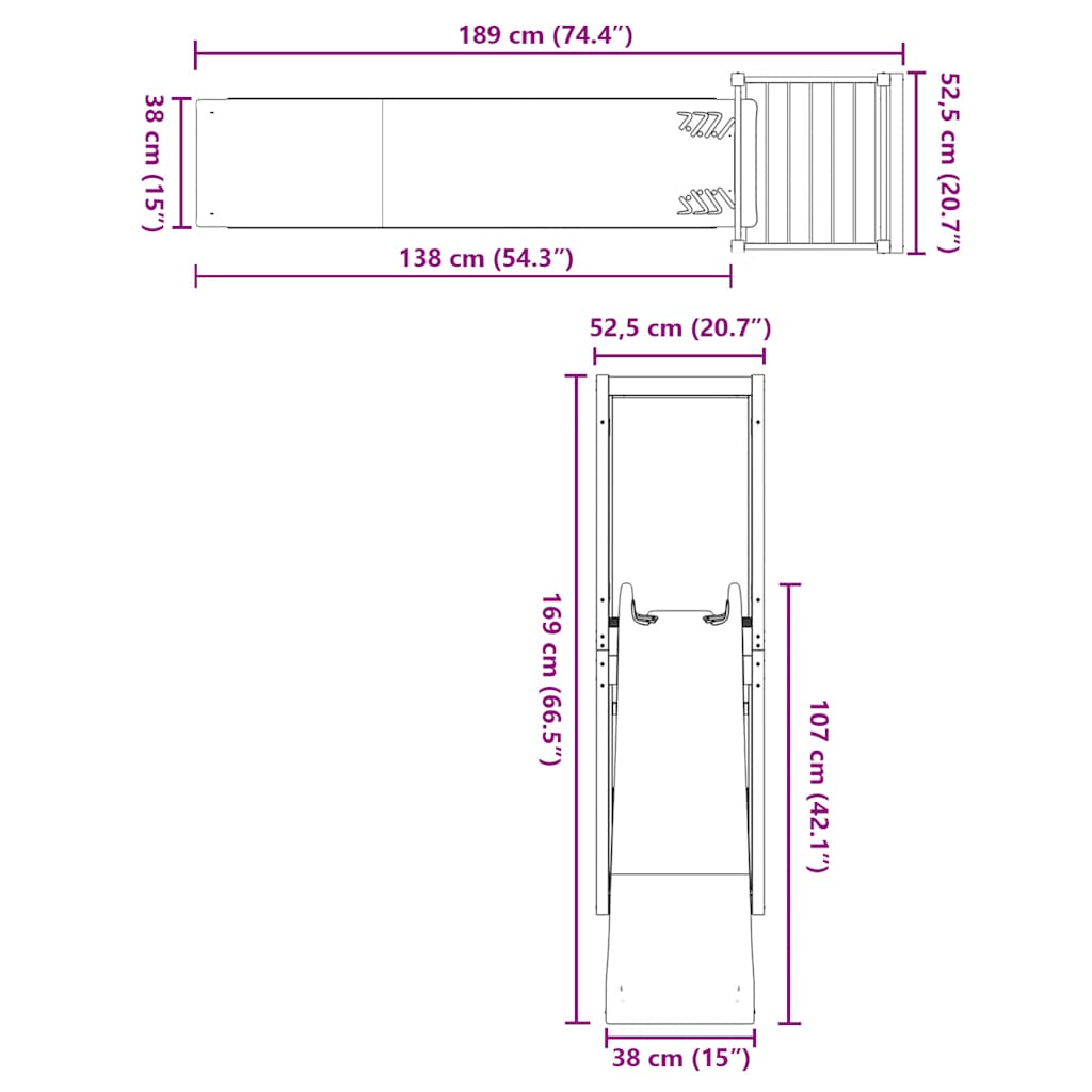 Aire de jeux extérieure en sapin de douglas massif - number 9.