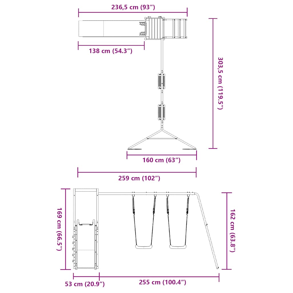 Aire de jeux extérieure en sapin de douglas massif - number 12.