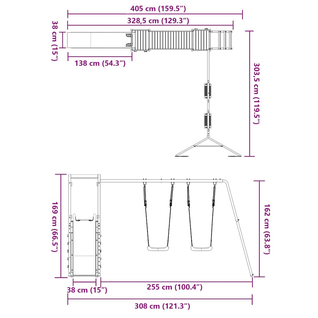 Aire de jeux extérieure en sapin de douglas massif - number 12.