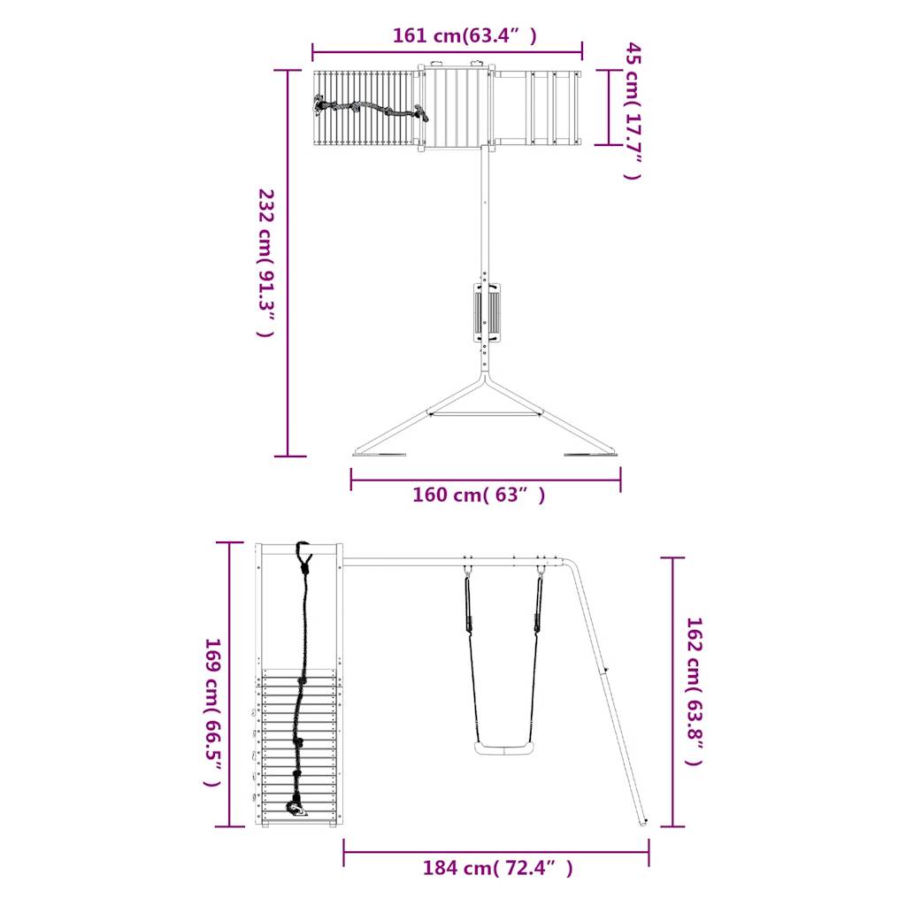 Ensemble de jeux d'extérieur en bois de pin imprégné - number 12.
