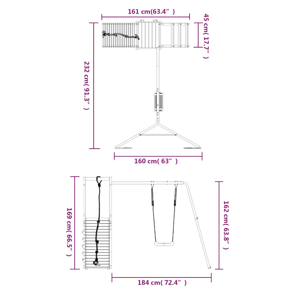 Aire de jeux extérieure en sapin de douglas massif - number 12.
