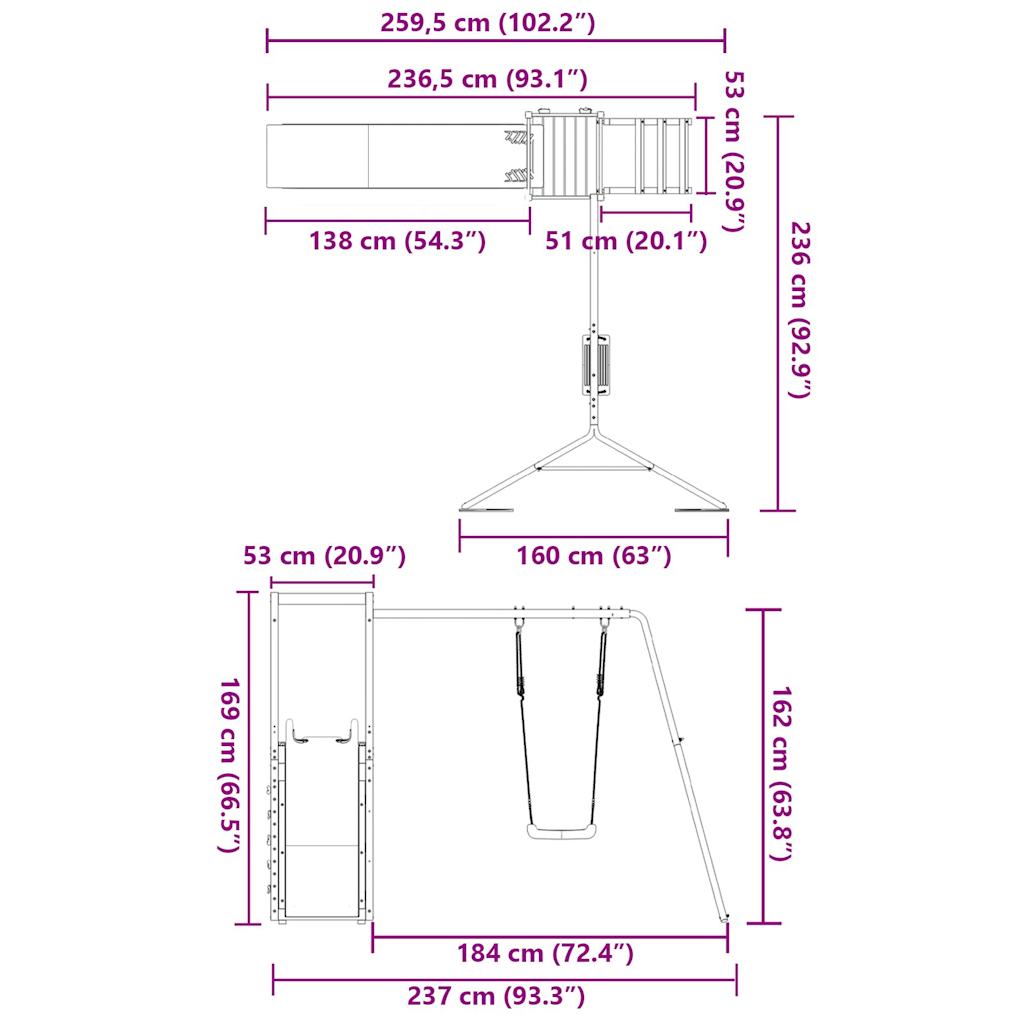 Ensemble de jeux d'extérieur en bois de pin imprégné - number 12.