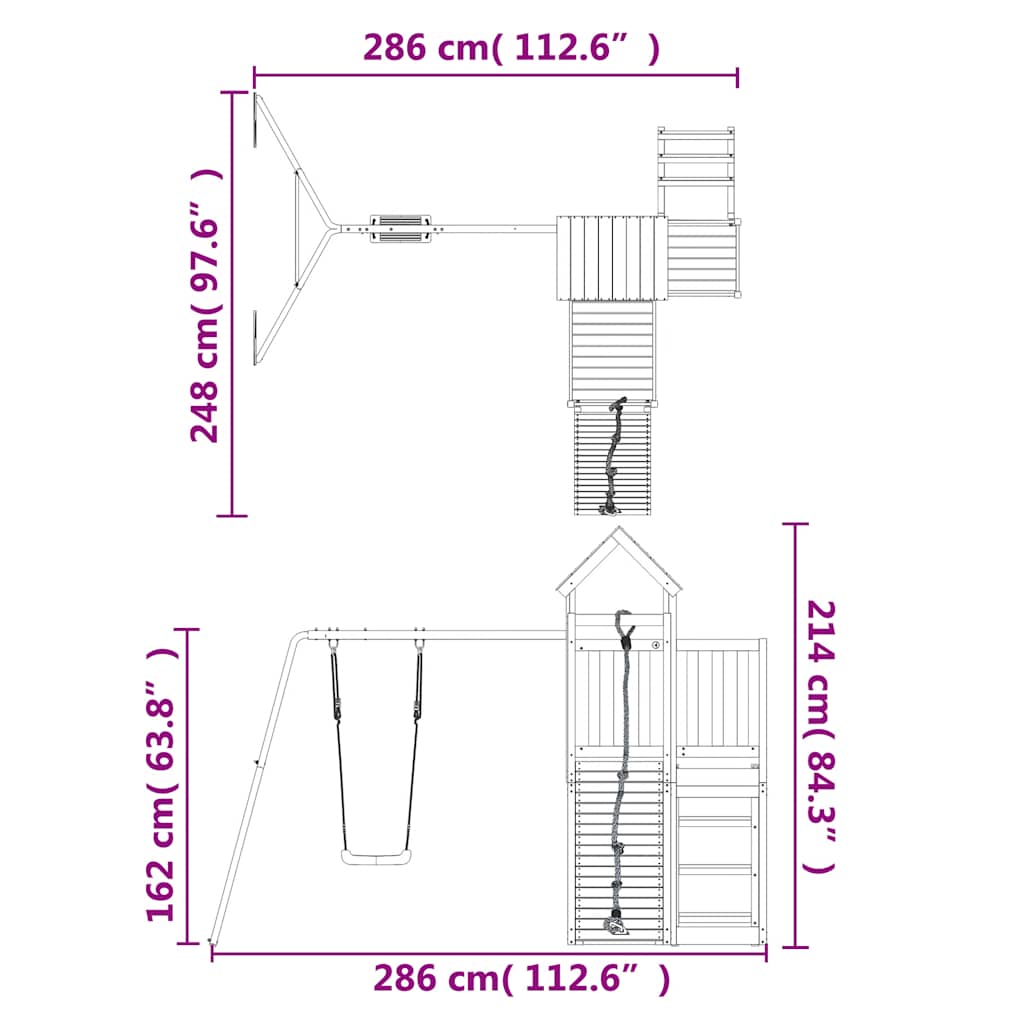Vanjski set za igru čvrsta duglazija - number 11.